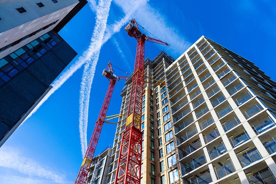 Off-plan apartment building under construction